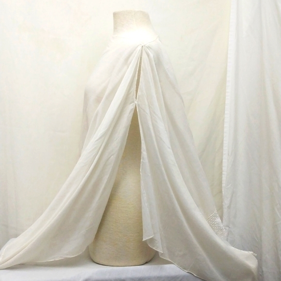 Collection 18 100% Cotton Off White Top Cover Up With Lacy Hem - Picture 4 of 10